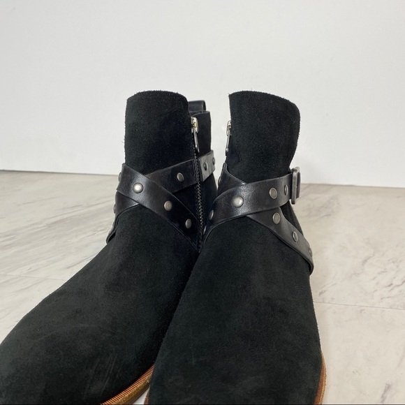 New! Kork Ease Kenai Black Buckle Suede Booties 8M - Picture 12 of 14